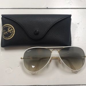 Ray-Ban Aviator full color with white frame